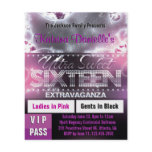Diamond Glow Sweet Sixteen VIP Pass [Pink] flyers