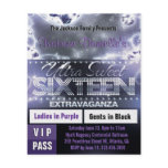 Diamond Glow Sweet Sixteen VIP Pass [Purple] flyers