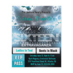 Diamond Glow Sweet Sixteen VIP Pass [Teal] flyers