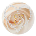 diamond heart letter C stickers