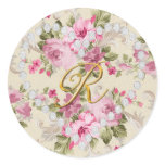 diamond heart letter R stickers