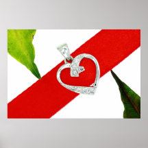 Diamond Heart Pendant Poster