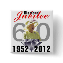 Diamond Jubilee 1952-2012 Button