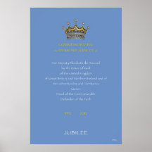 Diamond Jubilee UK Blue Posters