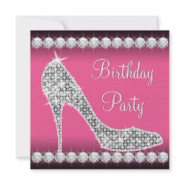 Diamond Pink High Heel Shoe Birthday Party