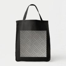 Diamond Plate Faux Pattern Canvas Bag