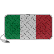 Diamond Plate Flag of Italy iPhone Speaker