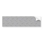 Diamond Plate Metal Bumper Stickers