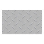 Diamond Plate Metal Rectangle Sticker