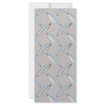 Diamond Plate Metallic Rack Card Design
