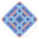 Diamond Quilt in Blue and Purple stickers