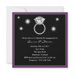 Diamond Ring Engagement Party Invitation - purple