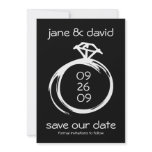 Diamond Ring Save The Date Announcements invitations