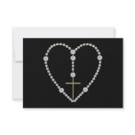 Diamond Rosary - Hail Mary Full of Grace invitations