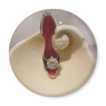 Diamond Shoe on Sea Shell magnets