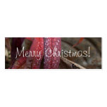 Diamond Studded Leaf; Merry Christmas business cards