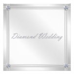 Diamond Wedding Anniversary Invitation in Silver