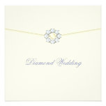 Diamond Wedding Anniversary with Diamond Broach Personalized Invitations