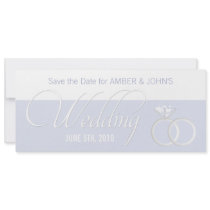 Diamond Wedding Rings Save the Date Card Personalized Announcement