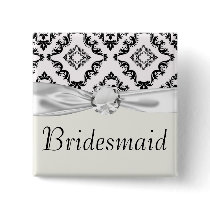 diamond white black damask elegance buttons