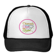 diamonds are a divas best friend mesh hats