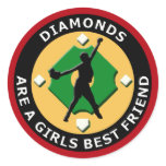 DIAMONDS ARE A GIRLS BEST FRIEND - WOMENS SOFTBALL stickers