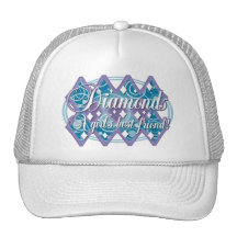 diamonds - girls best friend mesh hats
