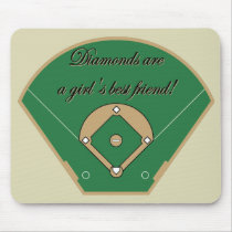 Diamonds Girl's best friend Mousepads