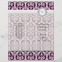 Diamonds & Lace - Elegant Matching Wedding Program Flyer Design
