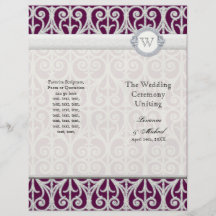 Diamonds & Lace - Elegant Matching Wedding Program Flyer
