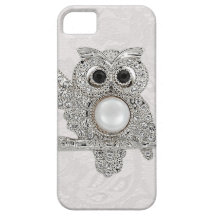 Diamonds Owl & Paisley Lace iPhone 5 Case