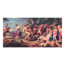 Diana And The Nymphs Of Faunas Surprised By Rubens Custom Photo Card