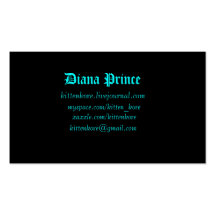 diana prince card business cards