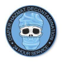 Diaper Hazmat Decontamination Refrigerator Magnets