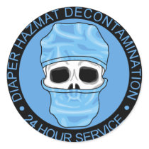 Diaper Hazmat Decontamination Sticker
