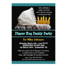 Diaper Keg Invitations - Dadchelor Beer Party