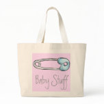 Diaper pin on pink, Baby Stuff Bag