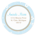 Diaper Pins Favour Sticker or Address Label