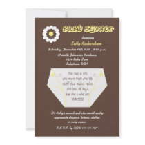 Diaper Second Baby Neutral Shower Invitation