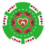 DICE AND ROYAL FLUSH POKER CHIP STICKER