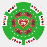 DICE AND ROYAL FLUSH POKER CHIP STICKER