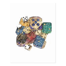 Dice Painting 1 Post Card