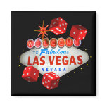 Dice Players Lucky Las Vegas Magnet
