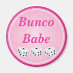 dice with pink circle customisable fridge magnet