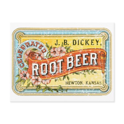 Dickey Root Beer-1899 - distressed Postcards by vintageurban