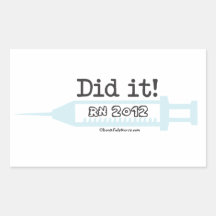 Did it! RN Graduation Announcement Stickers