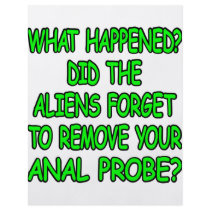 Did The Aliens Forget Your Anal Probe Flyer