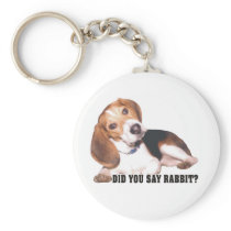 Did you Say Rabbit Beagle Key Chain