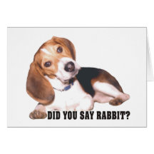 Did you Say Rabbit Beagle Note Card