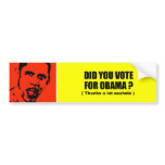 Did you vote for Obama - Thanks a lot asshole bumper stickers